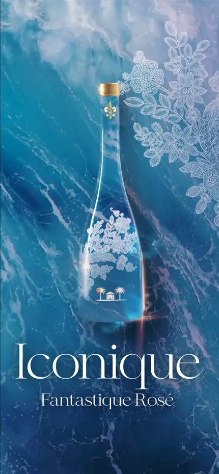 Iconique Fantastique Ros&eacute; : d&eacute;clinaison eau turquoise.