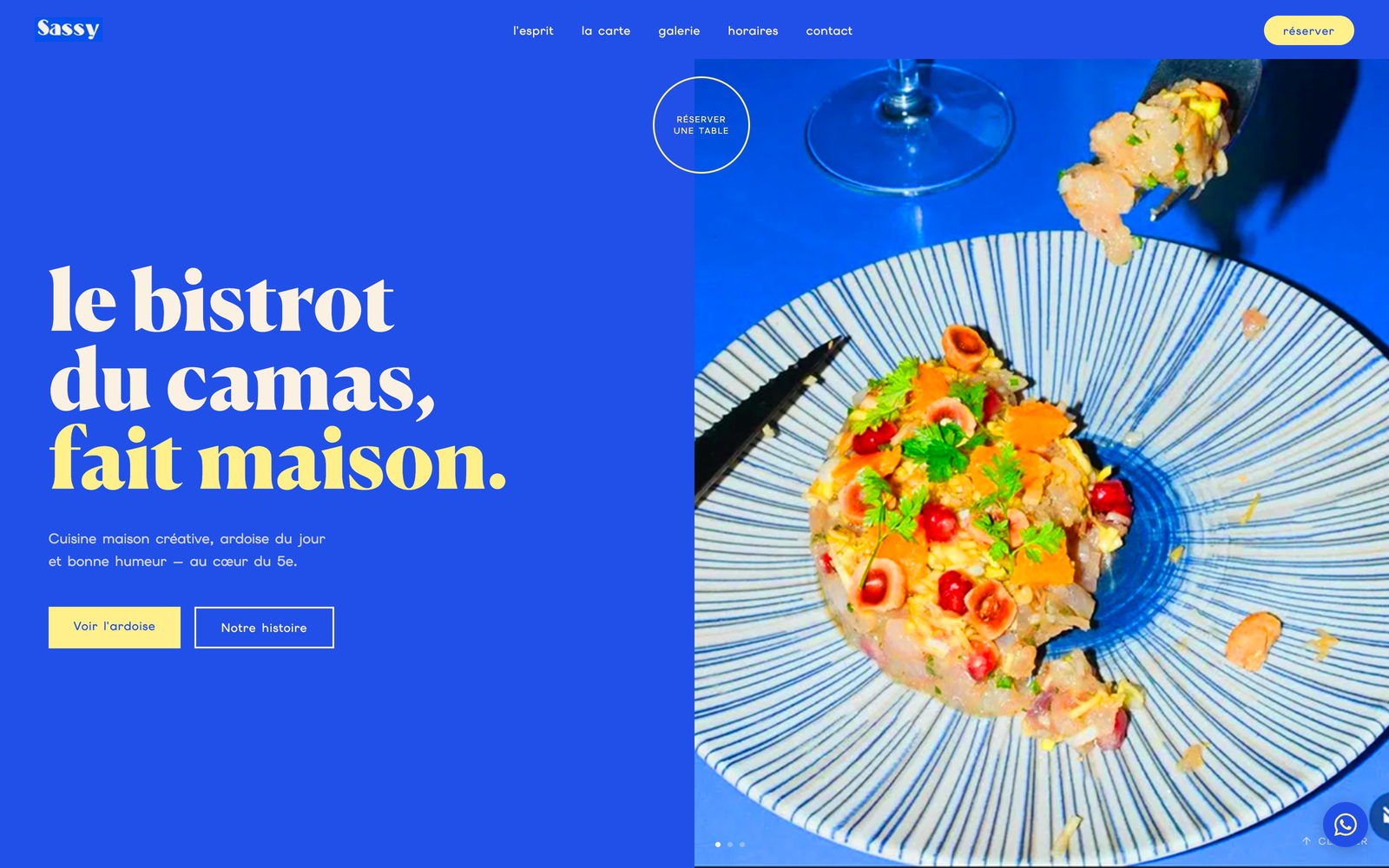 Aperçu du projet Bistrot Sassy