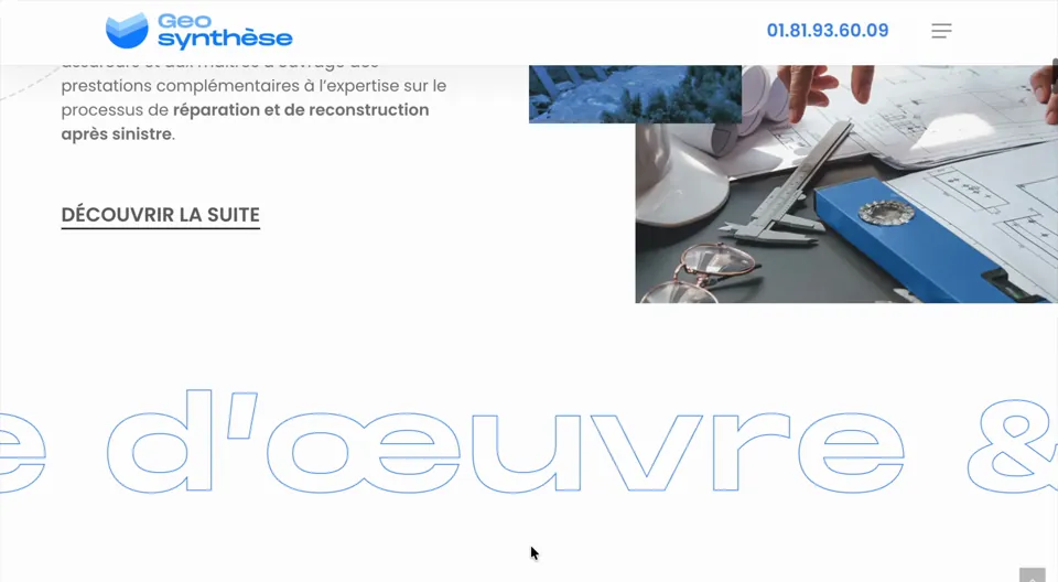 D&eacute;filement du site jusqu'aux compteurs anim&eacute;s des chiffres cl&eacute;s&nbsp;: 20 collaborateurs, 4 agences, 2,5 M&euro;.